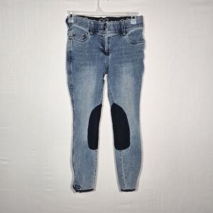 Goode Rider Riding Jeans Knee Patch Light Blue Wash 30